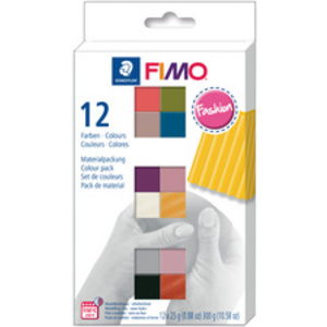 FIMO SOFT Kit de pâte à modeler 'Fashion', set de 12