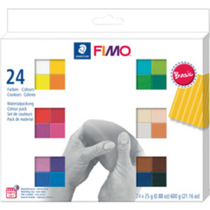 FIMO SOFT Pâte à modeler 'Basic', kit de 24