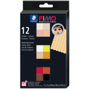 FIMO PROFESSIONAL Kit de pâte à modeler doll art, kit de 12
