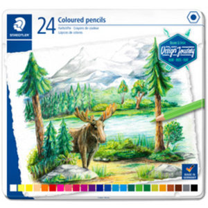 STAEDTLER Crayon couleur Design Journey, étui métal de 24