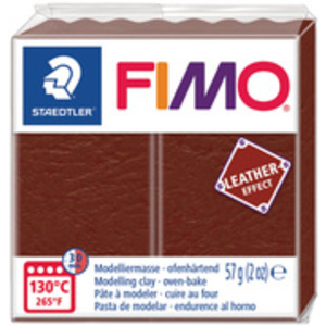 FIMO EFFECT LEATHER Pâte à modeler, 57 g, ocre