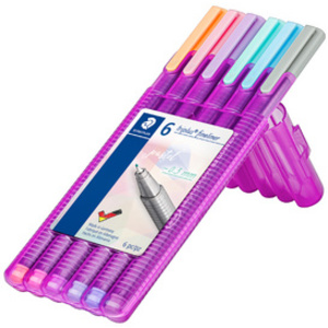 STAEDTLER Fineliner triplus pastel, étui de 6