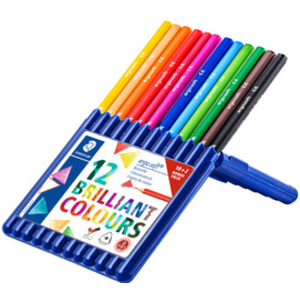 STAEDTLER Crayon de couleur triangulaire ergosoft, set 10+2