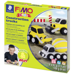 FIMO kids Kit de modelage Form & Play 'Construction trucks'