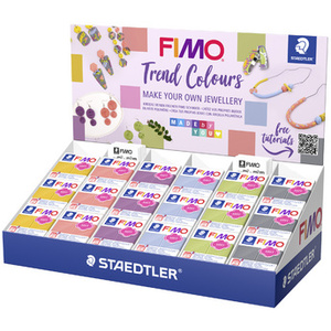 FIMO SOFT Set de pâte à modeler 'Trend Colours', présentoir