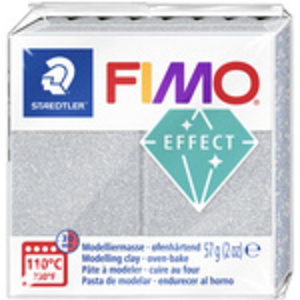 FIMO Pâte à modeler EFFECT, argent pailleté, 57 g