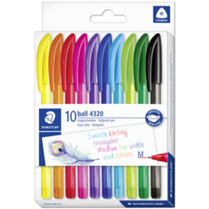 STAEDTLER Stylo à bille rétractable ball 4230 M, étui de 10