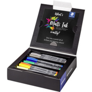 STAEDTLER Feutre pigment brush pen, étui carton de 24