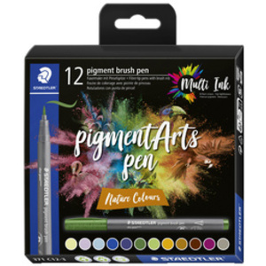 STAEDTLER Feutre pigment brush pen 'Basic Colours'