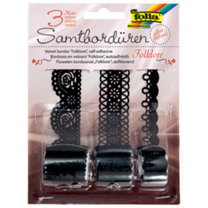 folia Bordures en velours 'dentelle', autocollant, blanc