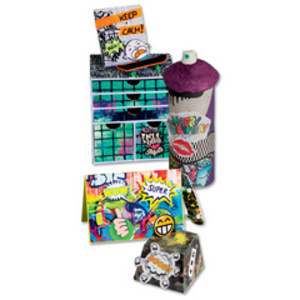 folia Bloc en papier à motifs 'Graffiti', 240 x 340 mm