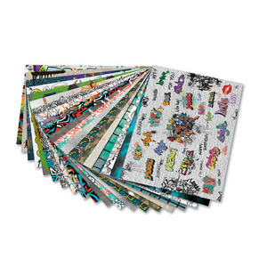 folia Bloc en papier à motifs 'Graffiti', 240 x 340 mm