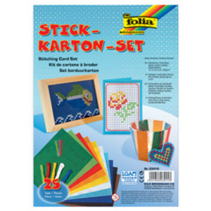 folia Kit de carton à broder, 175 x 245 mm, 300 g/m2