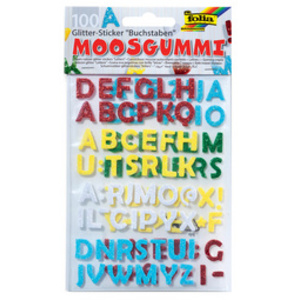 folia Stickers scintillant caoutchouc mousse, lettres