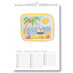 folia Calendrier mural créatif, A4, en couleur