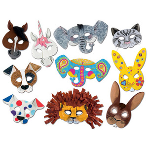 folia Masques pour enfants, en carton, 6 motifs assortis