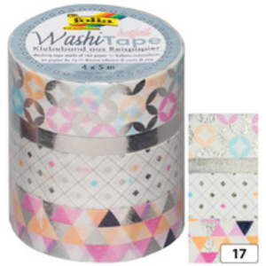 folia Rubans autocollants déco Washi-Tape HOTFOIL OR ROSE