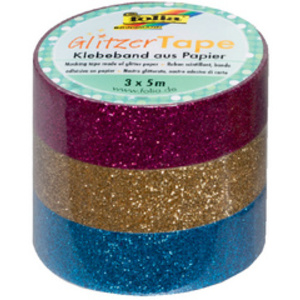 folia Ruban adhésif 'Glitter-Tape', blanc / gris / noir