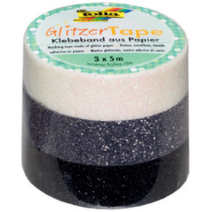 folia Ruban adhésif 'Glitter-Tape', blanc / gris / noir
