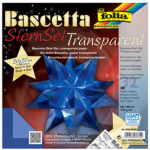 folia Feuille de papier pliable étoile Bascetta, blanc