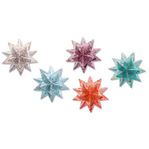 folia Feuilles de papier pliable étoile Bascetta, turquoise/