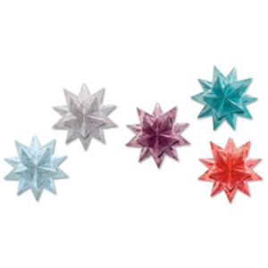 folia Feuilles de papier pliable étoile Bascetta, turquoise/