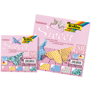 folia Feuilles de papier à plier SWEET, 150 x 150 mm
