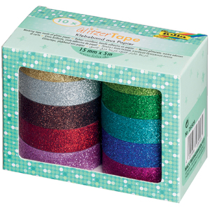 folia Ruban adhésif déco 'Glitter Tape', kit de 10