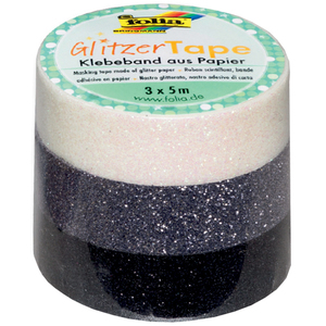 folia Ruban adhésif 'Glitter-Tape', rose vif/or/bleu clair