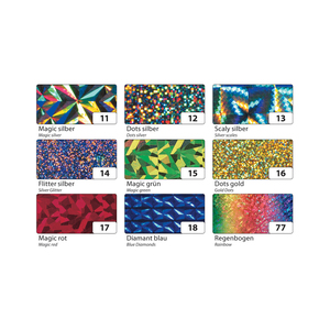 folia Film adhésif holographique, (l)400x (L)1 m, présentoir