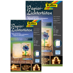 folia Sachet de papier photophore 'uni', grand, en papier