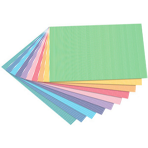 folia Carton à motif 'rayures petit', 500 x 700 mm, 300 g/m2