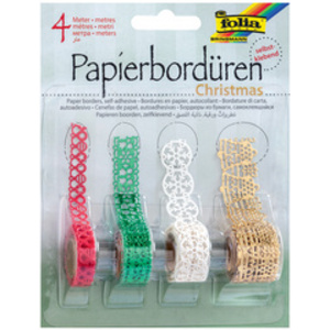 folia Dentelle en papier 'Christmas', autocollant, assorti