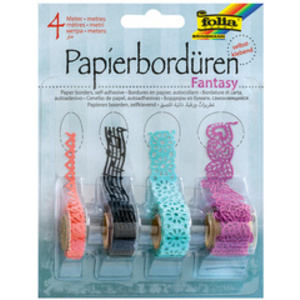 folia Bordures en papier 'Fantasy', autocollant, assorti