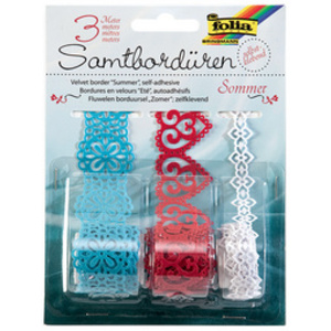 folia Bordures en velours 'floral', autocollant, couleurs