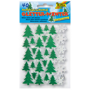 folia Autocollants en caoutchouc mousse 'hiver', assorti