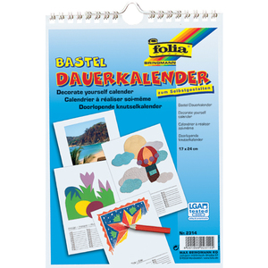 folia Calendrier mural créatif, 170 x 240 mm, noir