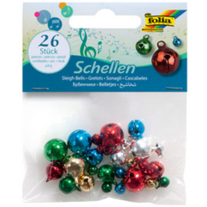 folia Grelots en métal, 3 tailles assorties, or et argent