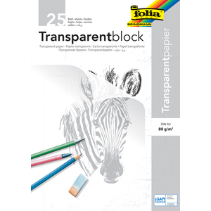 folia Bloc de papier transparent, A4, 80 g/m2, 25 feuilles
