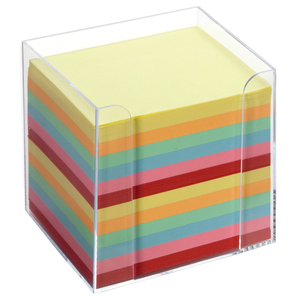 folia Bloc cube avec boîtier, plastique, transparent