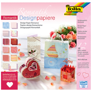 folia Bloc de papier design 'Romantisme', 305 x 305 mm