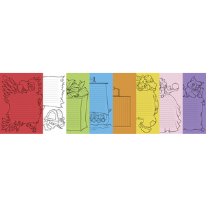 folia Kit de tissage en papier, A4, 24 motifs à tisser