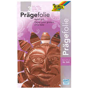 folia Pochette à métal à repousser, 185 x 290 mm, cuivre