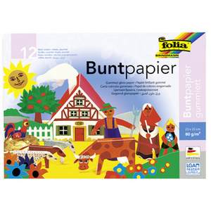 folia Bloc de papier brillant, 12 feuilles, 82 g/m2