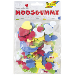 folia Pièces estampées caoutchouc mousse, 150 pièces assorti