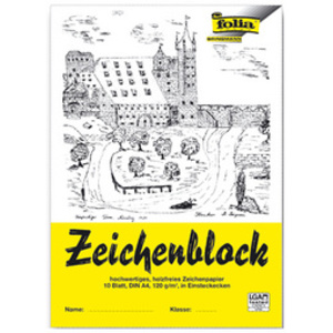 folia Bloc à dessiner, A3, 120 g/m2, 10 feuilles