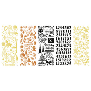 folia Sticker en relief NOEL, format feuille: 100 x 240 mm