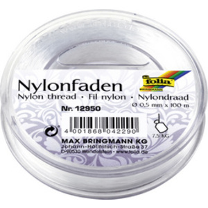 folia Fil nylon sur bobine, 0,5 mm x 100 m, transparent