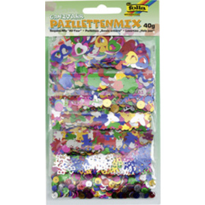 folia Mélange de paillettes ANNEE ENTIERE, 40 g, assorti