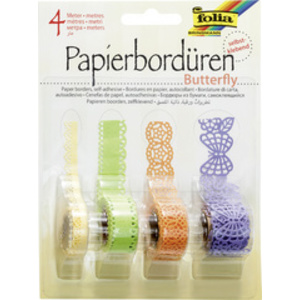 folia Bordure en papier 'Butterfly', autocollant